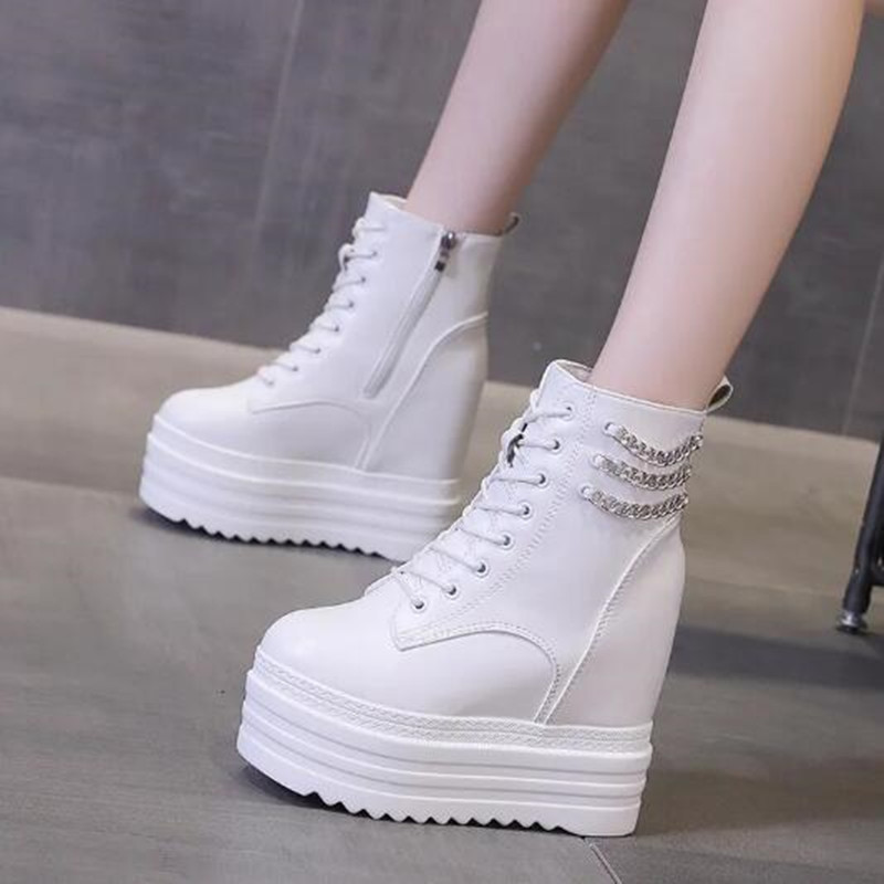 NEW Women Ankle Boots Leather  - Motorcycle Chain ulasan dan harga