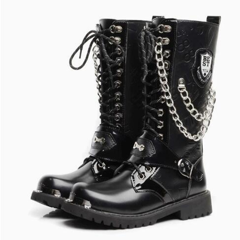 Luxury Men Motorcycle Boots Mi - Motorcycle Chain ulasan dan harga