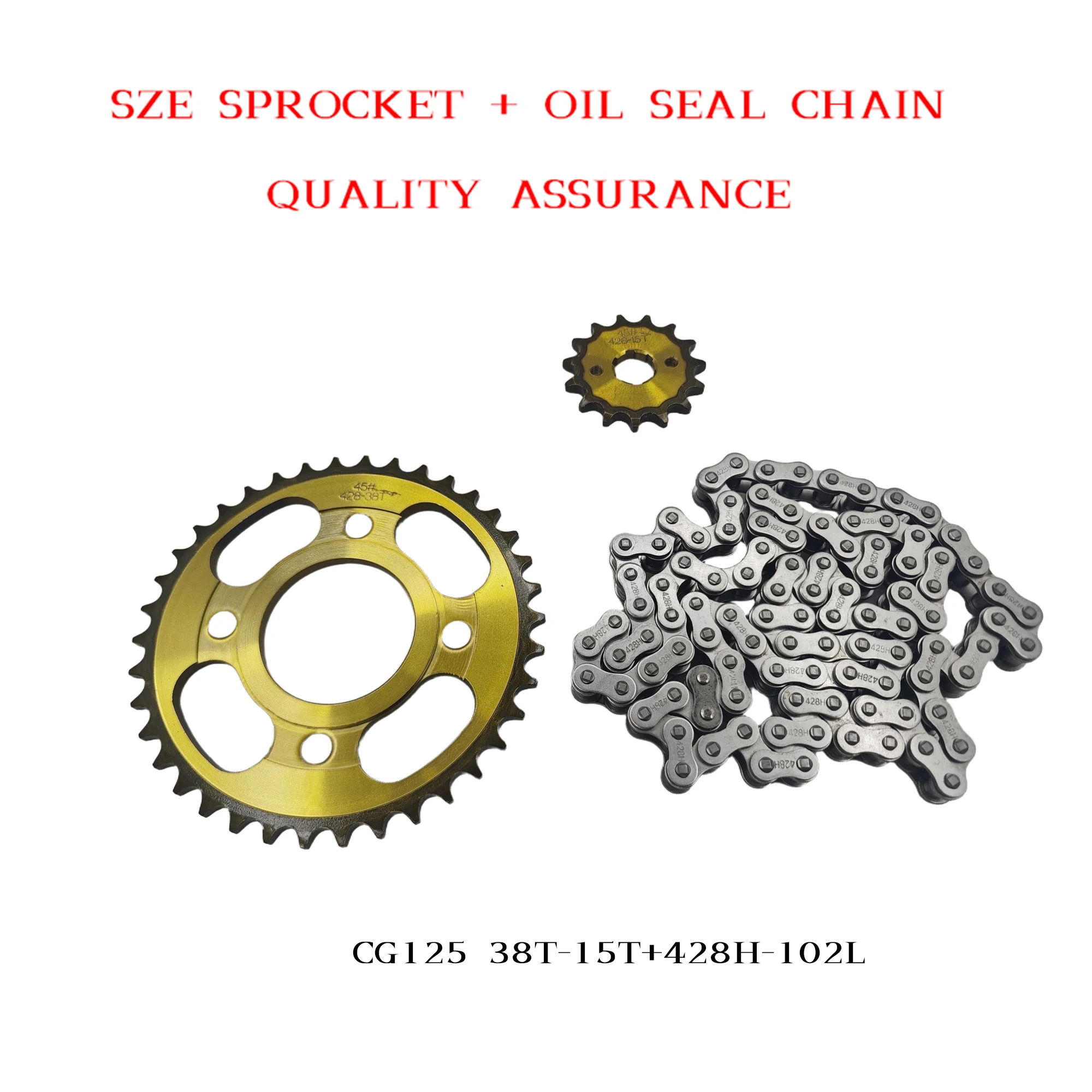 CG125 38T+15T 428H-102L Silent - 428 Chain ulasan dan harga