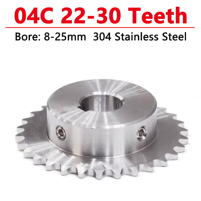 1pc 22-30Teeth 04C 304 Stainle - Chain Sprocket Set ulasan dan harga