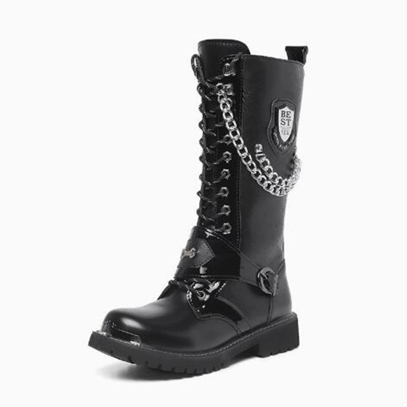 Men Fashion Motorcycle Boots M - Motorcycle Chain ulasan dan harga